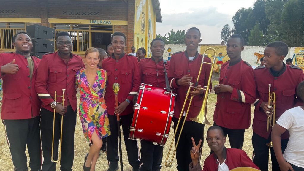 Victoria Martino in Elementary school in Musanze